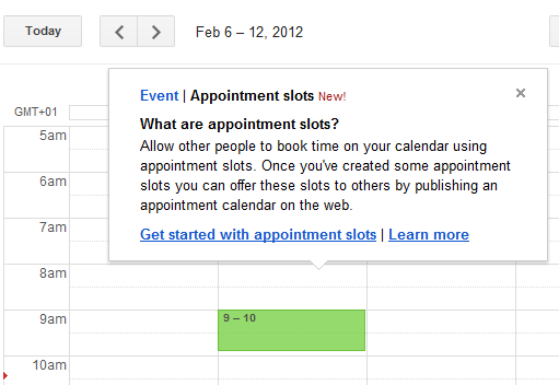 Google Calendar Appointment Slots Api