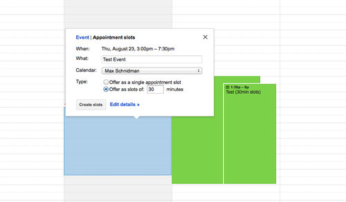 Google Calendar Appointment Slots Public