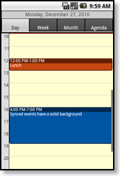 Google Calendar Background