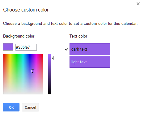 Google Calendar Background Color