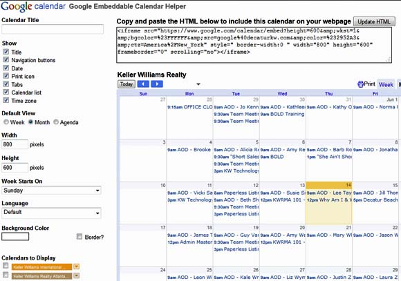 Google Calendar Background Color