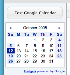 Google Calendar Widget Code