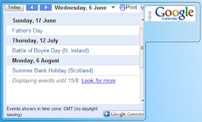 Google Calendar Widget Windows 7