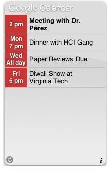 Google Calendar Widget Windows Xp