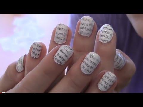 How To Do Newspaper Nails Without Alcohol