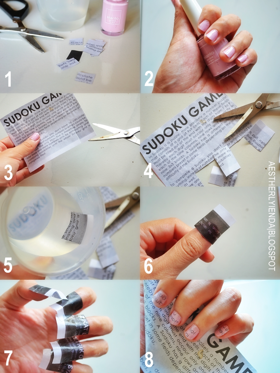 How To Make Newspaper Nails With Mouthwash