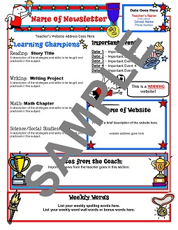 Newsletter Templates For Teachers Kindergarten