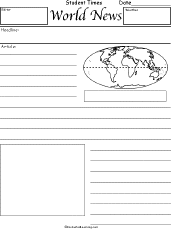 Newspaper Article Template For Children