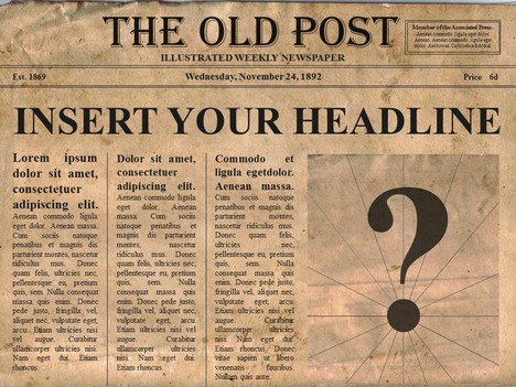 Newspaper Background For Word