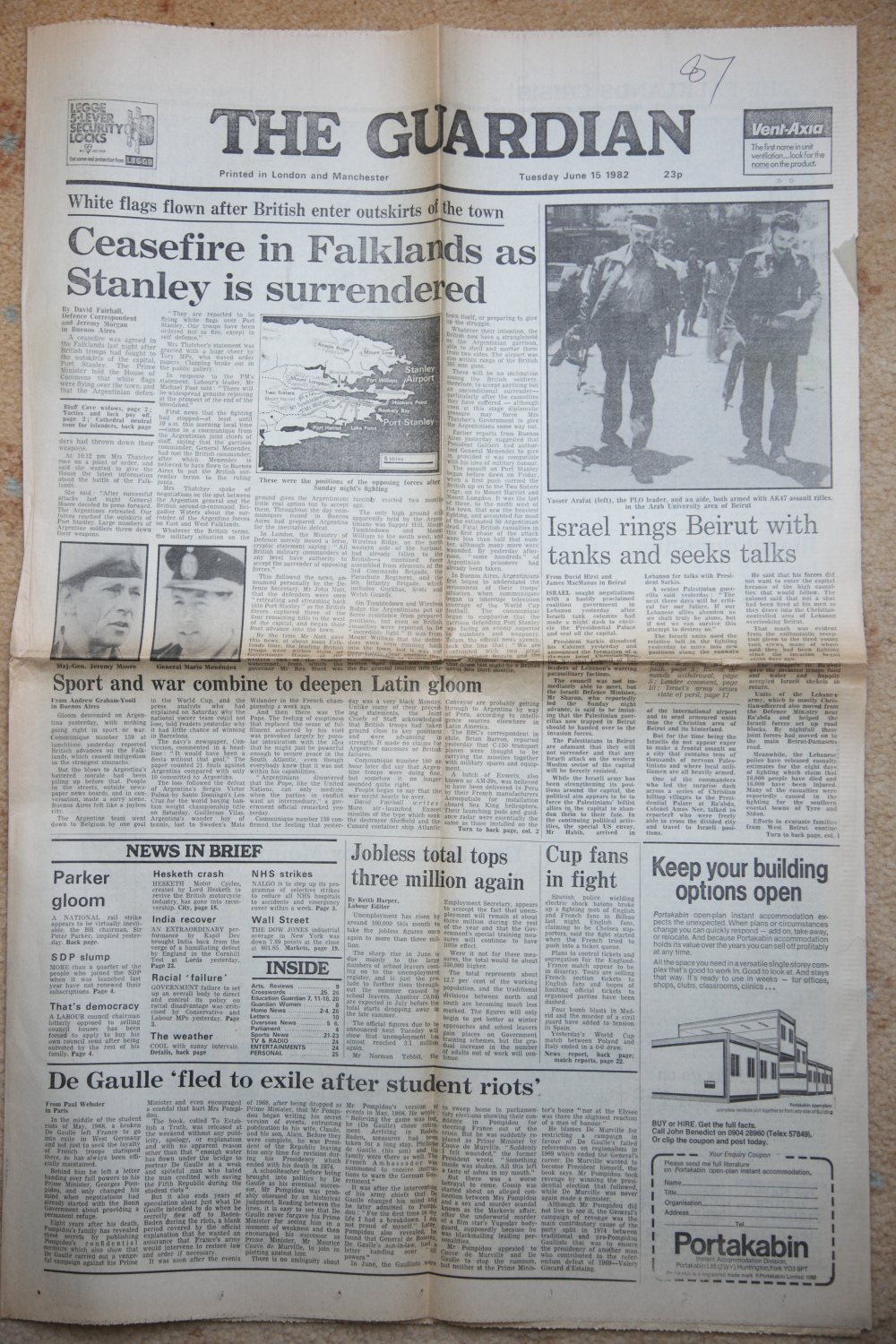 Newspaper Headlines 1982