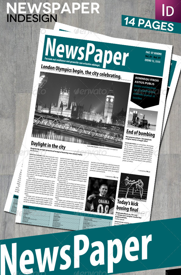 Newspaper Layout Template Indesign