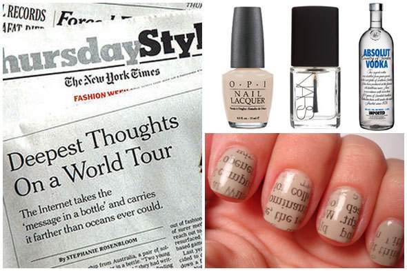 Newspaper Nails Tutorial