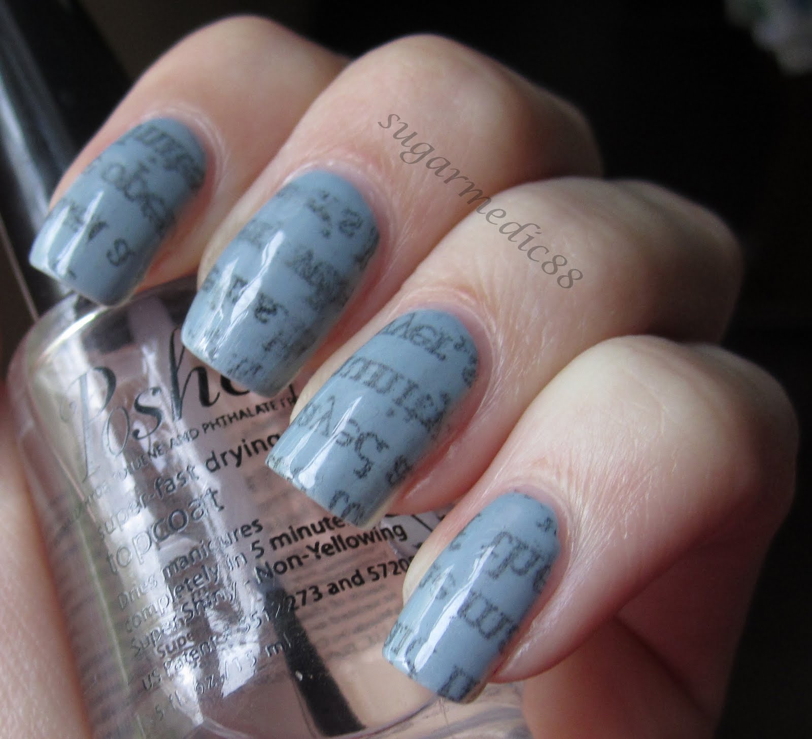 Newspaper Nails With Nail Polish Remover