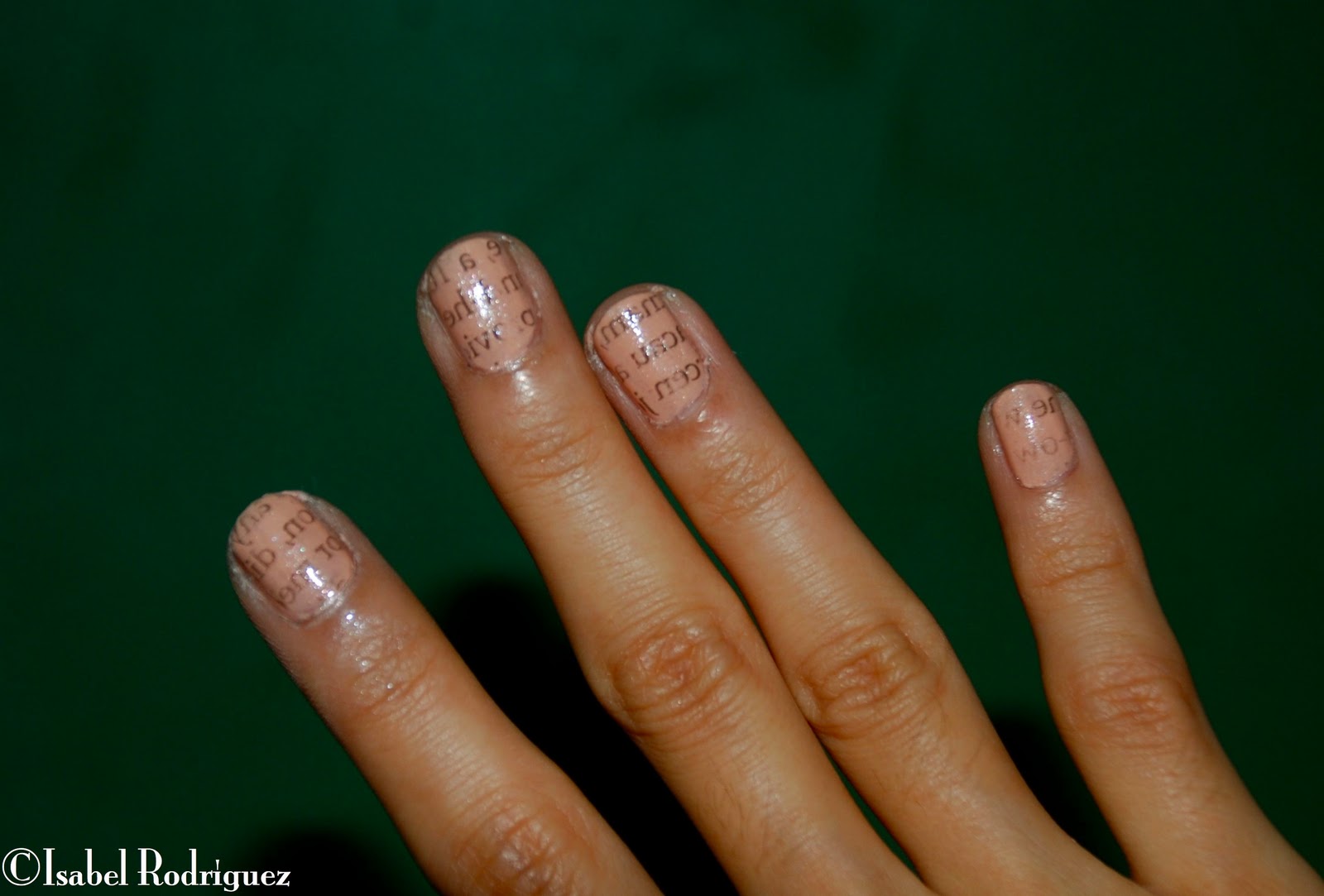 Newspaper Nails With Water