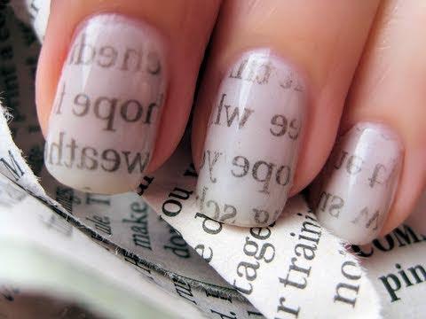 Newspaper Nails Without Alcohol