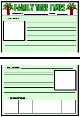 Newspaper Template For Kids Printable