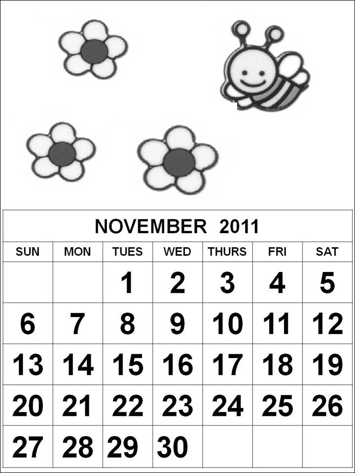 November 2011 Calendar Printable