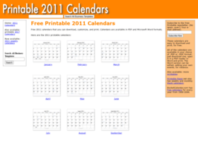 November 2011 Calendar Printable Pdf