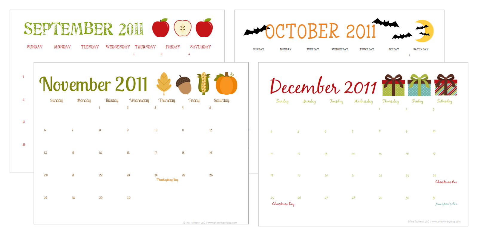 November 2011 Calendar With Holidays