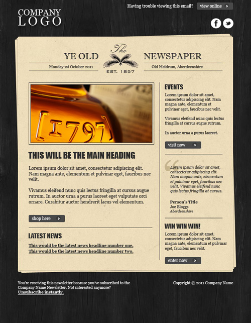 Old Newspaper Template For Mac