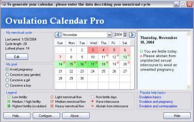 Ovulation Calendar 3 Months Past