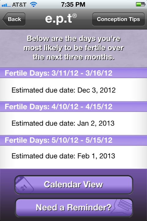 Ovulation Calendar Calculator 3 Months