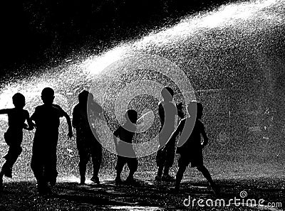 Pictures Of Children Playing In Rain