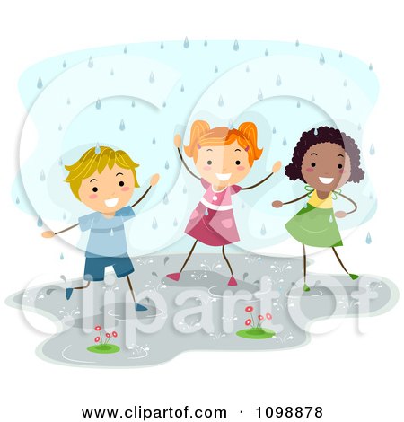 Pictures Of Children Playing In Rain