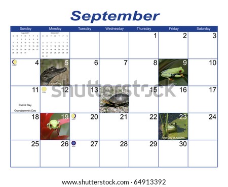 September 2011 Calendar With Holidays