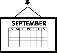 September Calendar Clipart