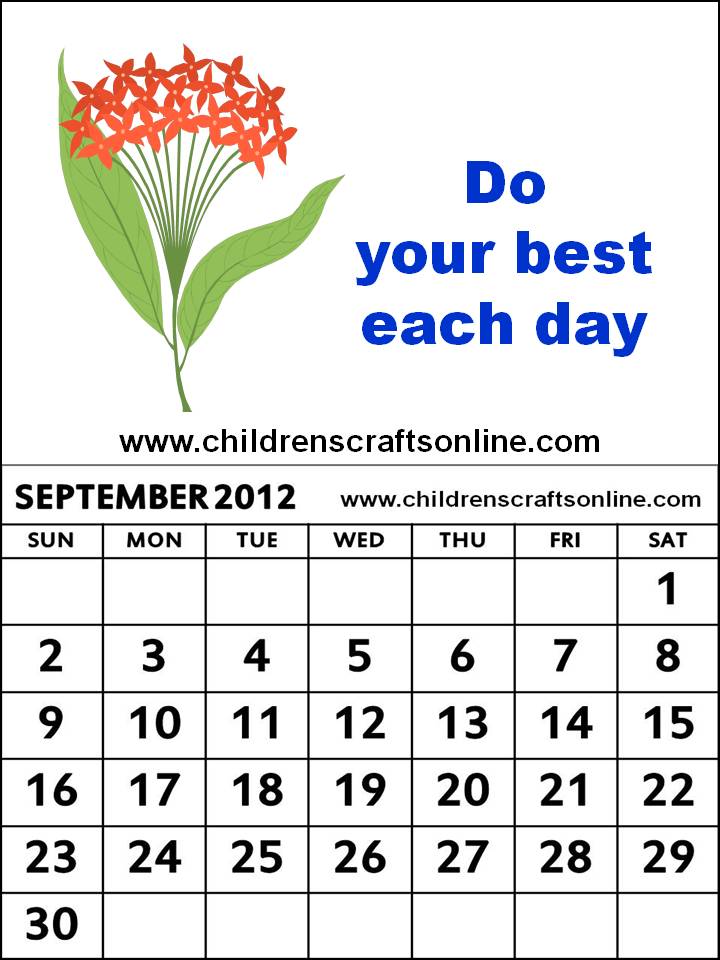 Telugu Calendar Sept 2012