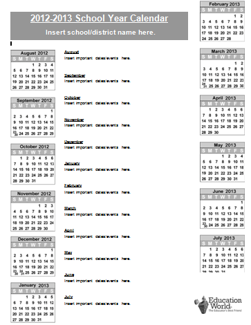 Yearly Calendar 2013 Excel