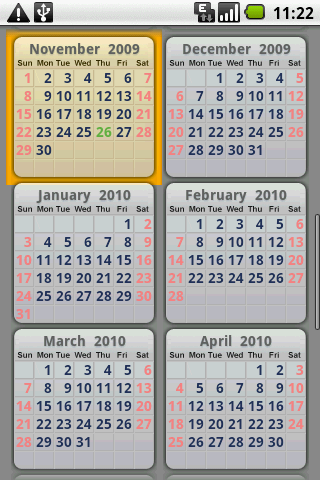 Android Agenda Widget