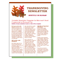 Autumn Newsletter Templates Free