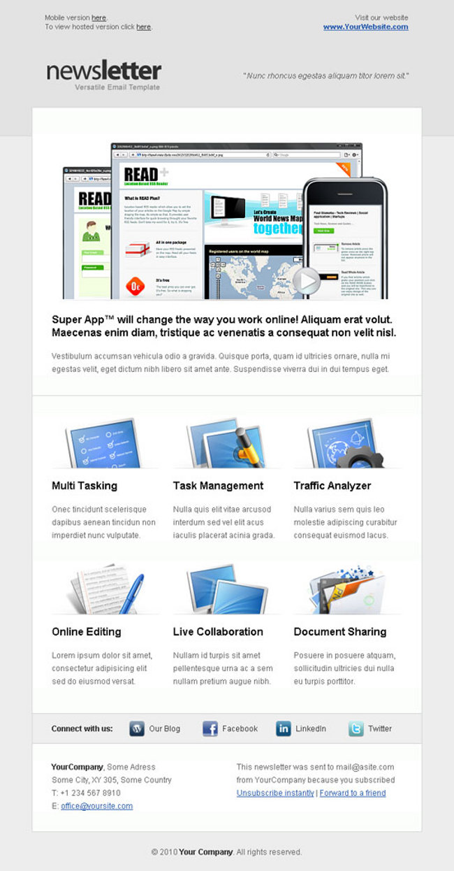 Best Email Newsletter Design 2012