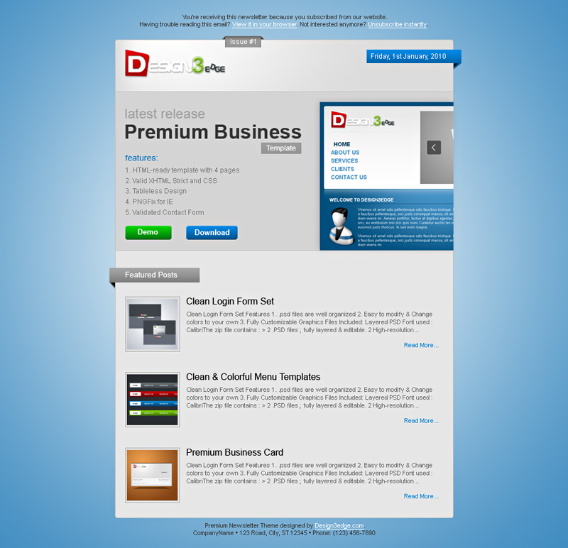 Business Newsletter Templates Free Download