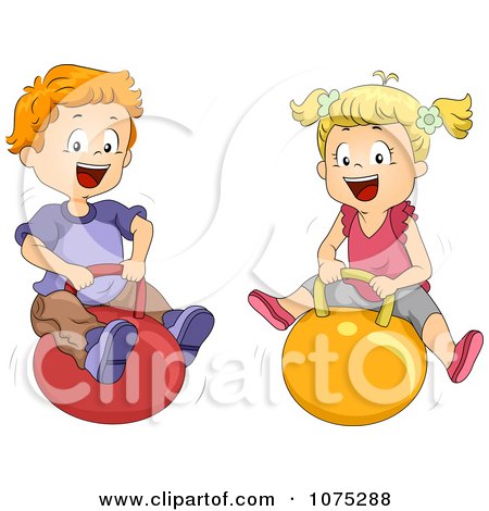 Children Playing At School Clip Art