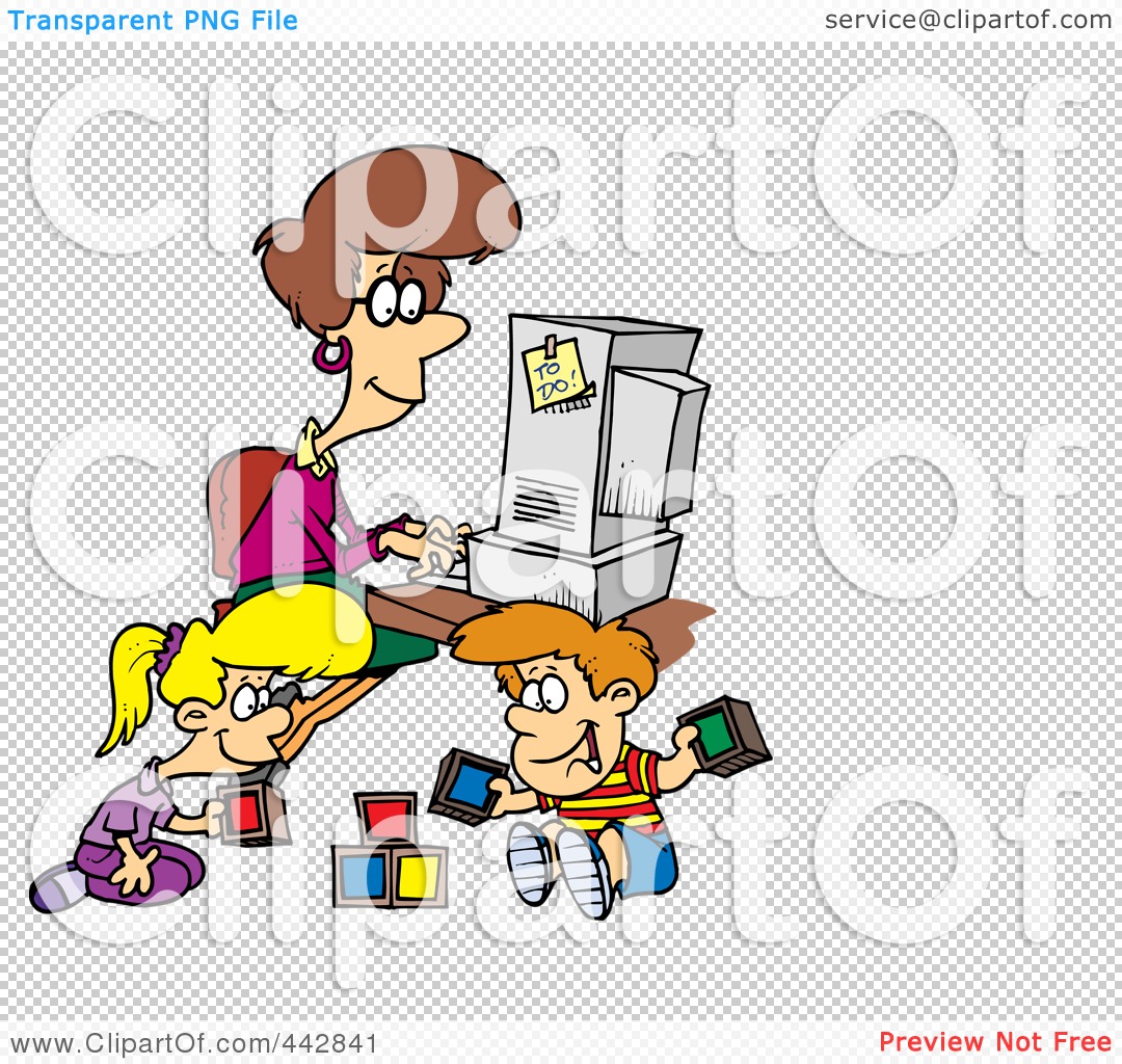 Children Playing Cartoon Clip Art