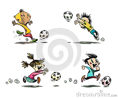 Children Playing Football