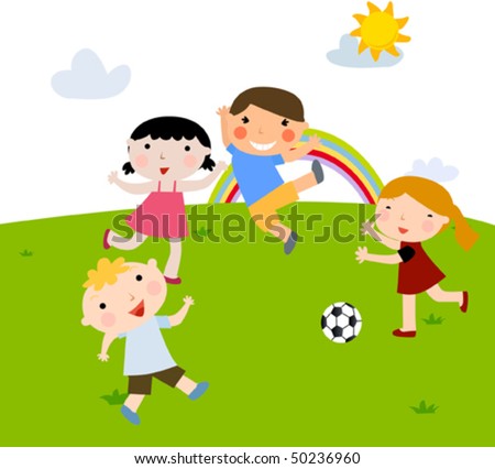 Children Playing Football