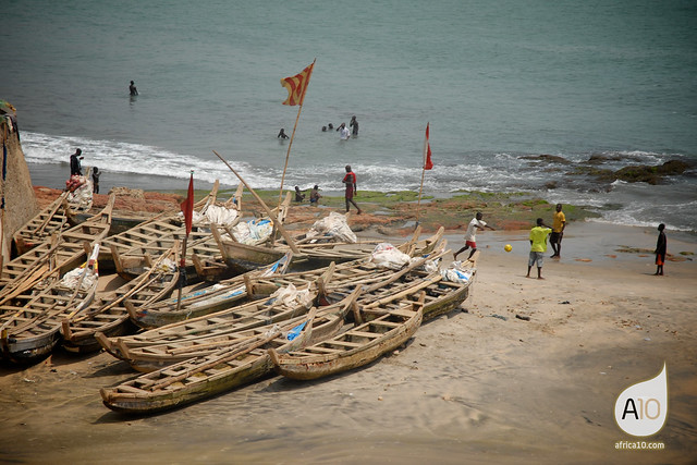 Children Playing Football On The Beach