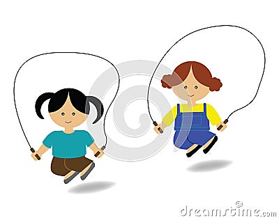 Children Playing Together Clipart