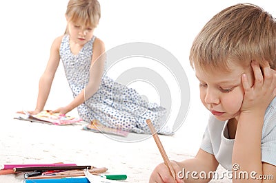 Children Reading And Writing