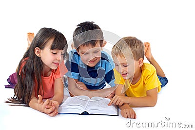 Children Reading Books Together