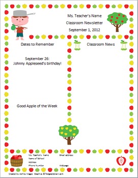 Classroom Newsletter Templates Free Download