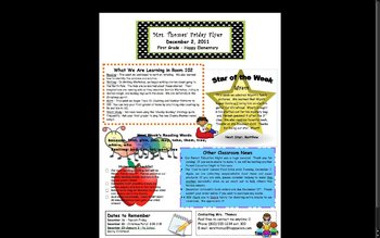 Classroom Newsletter Templates Free Download