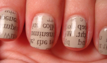 Diy Newspaper Nails With Water