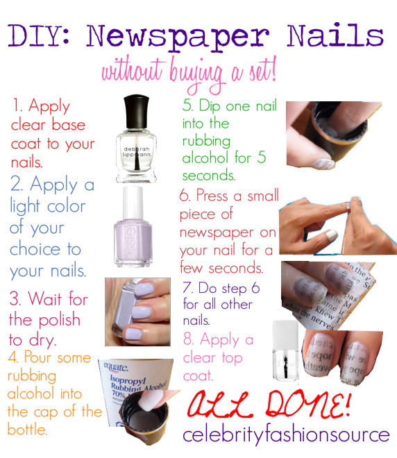 Do Newspaper Nails Without Alcohol