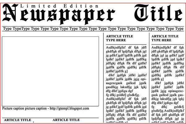 Download Newspaper Template Microsoft Word