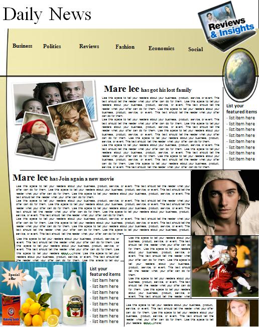 Download Newspaper Template Microsoft Word